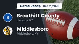 Recap: Breathitt County  vs. Middlesboro  2020