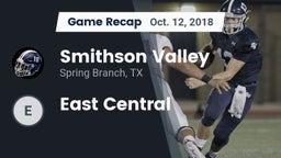 Recap: Smithson Valley  vs. East Central 2018