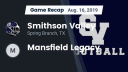 Recap: Smithson Valley  vs. Mansfield Legacy 2019