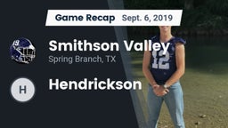 Recap: Smithson Valley  vs. Hendrickson 2019