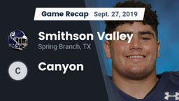 Recap: Smithson Valley  vs. Canyon 2019