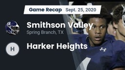 Recap: Smithson Valley  vs. Harker Heights 2020