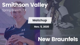 Matchup: Smithson Valley vs. New Braunfels 2020