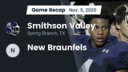 Recap: Smithson Valley  vs. New Braunfels 2020