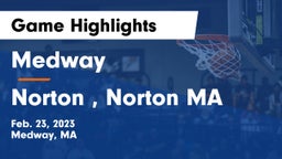 Medway  vs Norton , Norton MA Game Highlights - Feb. 23, 2023