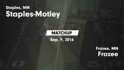 Matchup: Staples-Motley High vs. Frazee  2016