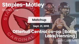 Matchup: Staples-Motley High vs. Ottertail Central co-op [Battle Lake/Henning]  2018