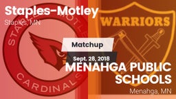 Matchup: Staples-Motley High vs. MENAHGA PUBLIC SCHOOLS 2018