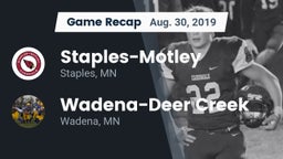 Recap: Staples-Motley  vs. Wadena-Deer Creek  2019