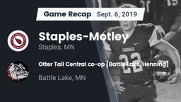 Recap: Staples-Motley  vs. Otter Tail Central co-op [Battle Lake/Henning]  2019