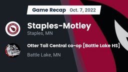 Recap: Staples-Motley  vs. Otter Tail Central co-op [Battle Lake HS] 2022