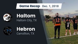 Recap: Haltom  vs. Hebron  2018