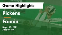 Pickens  vs Fannin Game Highlights - Sept. 18, 2021