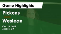 Pickens  vs Weslean Game Highlights - Oct. 10, 2023