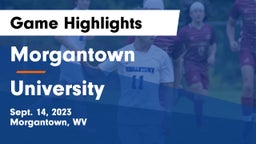Morgantown  vs University  Game Highlights - Sept. 14, 2023