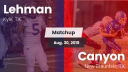 Matchup: Lehman  vs. Canyon  2019