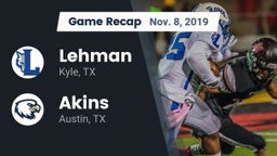 Recap: Lehman  vs. Akins  2019