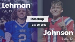 Matchup: Lehman  vs. Johnson  2020