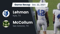 Recap: Lehman  vs. McCollum  2021