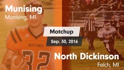 Matchup: Munising  vs. North Dickinson  2016