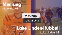 Matchup: Munising  vs. Lake Linden-Hubbell  2016