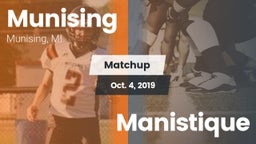 Matchup: Munising  vs. Manistique 2019