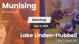 Matchup: Munising  vs. Lake Linden-Hubbell 2019
