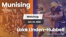 Matchup: Munising  vs. Lake Linden-Hubbell 2020