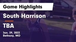 South Harrison  vs TBA Game Highlights - Jan. 29, 2022