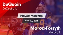 Matchup: DuQuoin  vs. Maroa-Forsyth  2016