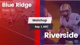 Matchup: Blue Ridge High vs. Riverside  2017