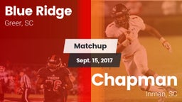 Matchup: Blue Ridge High vs. Chapman  2017