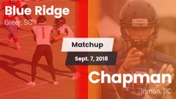 Matchup: Blue Ridge High vs. Chapman  2018
