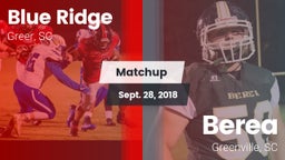 Matchup: Blue Ridge High vs. Berea  2018