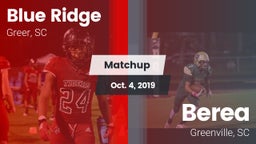 Matchup: Blue Ridge High vs. Berea  2019