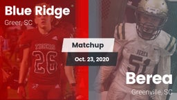 Matchup: Blue Ridge High vs. Berea  2020