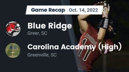 Recap: Blue Ridge  vs. Carolina Academy (High) 2022