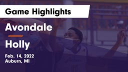 Avondale  vs Holly  Game Highlights - Feb. 14, 2022