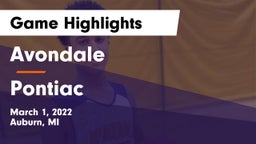 Avondale  vs Pontiac Game Highlights - March 1, 2022