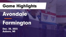 Avondale  vs Farmington  Game Highlights - Dec. 28, 2023