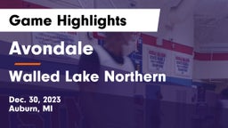 Avondale  vs Walled Lake Northern  Game Highlights - Dec. 30, 2023
