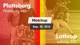 Matchup: Plattsburg High vs. Lathrop  2016
