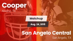 Matchup: Cooper  vs. San Angelo Central  2018