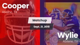 Matchup: Cooper  vs. Wylie  2018