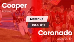 Matchup: Cooper  vs. Coronado  2018