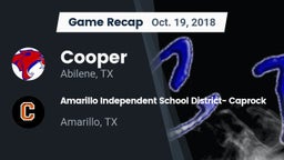 Recap: Cooper  vs. Amarillo Independent School District- Caprock  2018