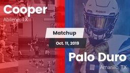 Matchup: Cooper  vs. Palo Duro  2019