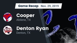 Recap: Cooper  vs. Denton Ryan  2019