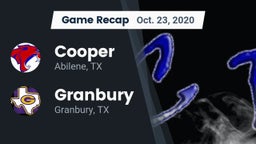 Recap: Cooper  vs. Granbury  2020