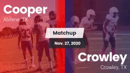 Matchup: Cooper  vs. Crowley  2020